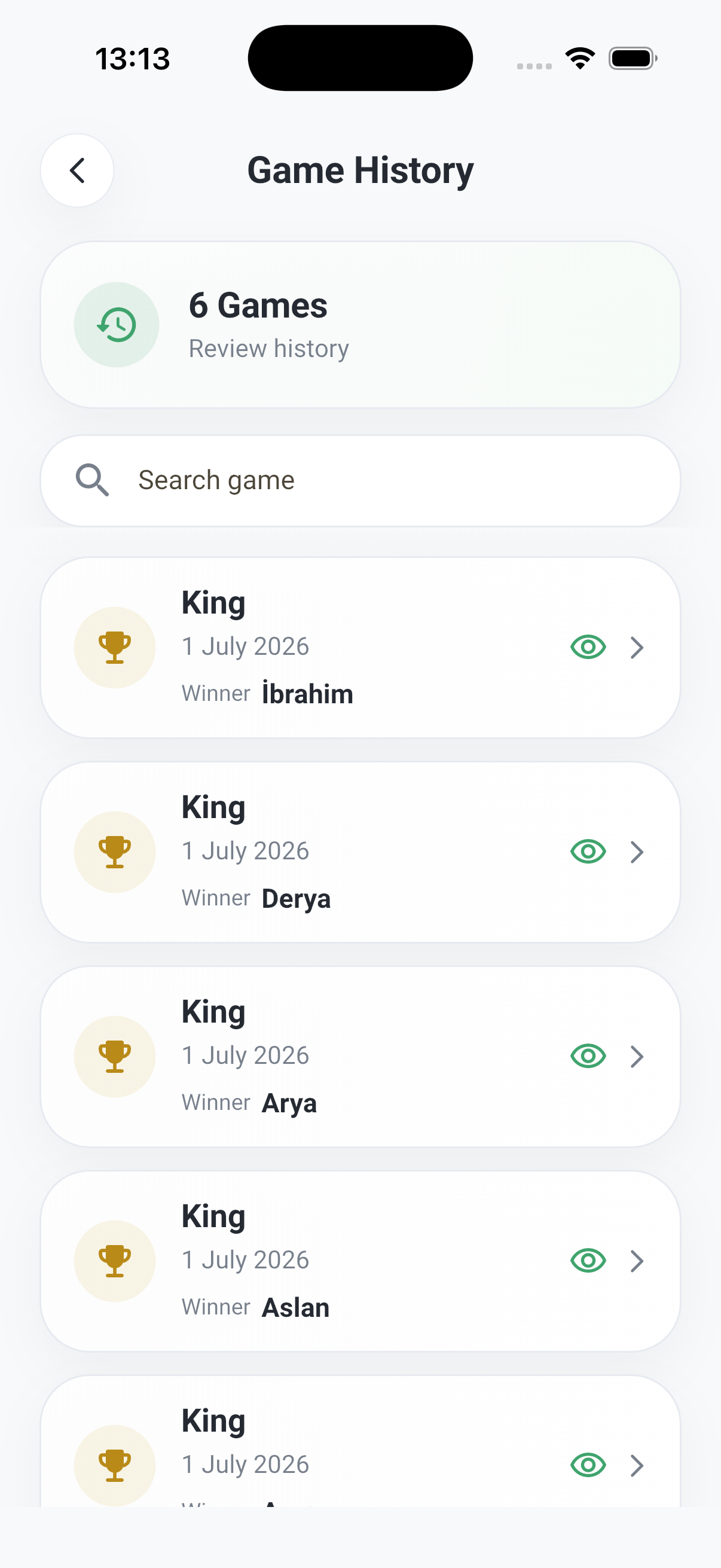 Game History