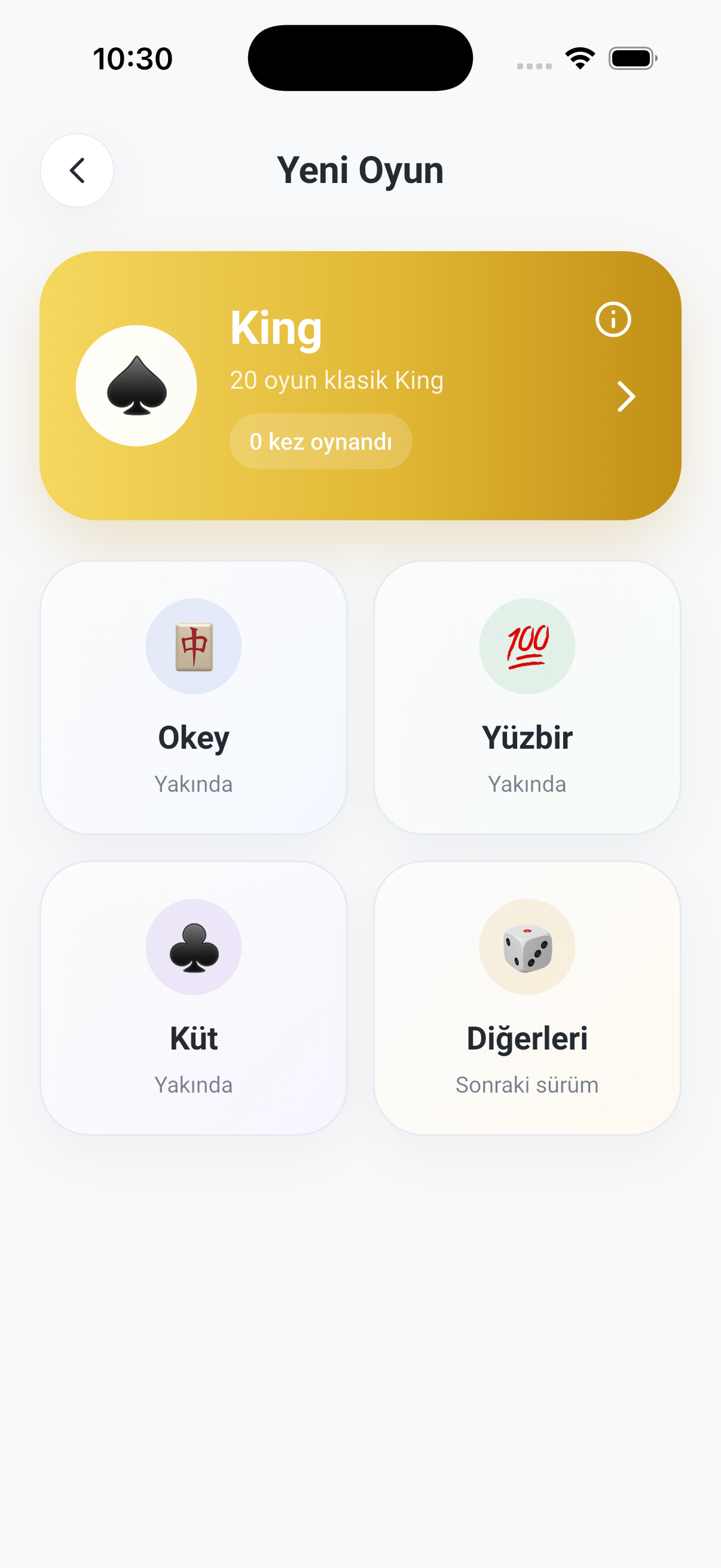 Masa oyunları için esnek yapı