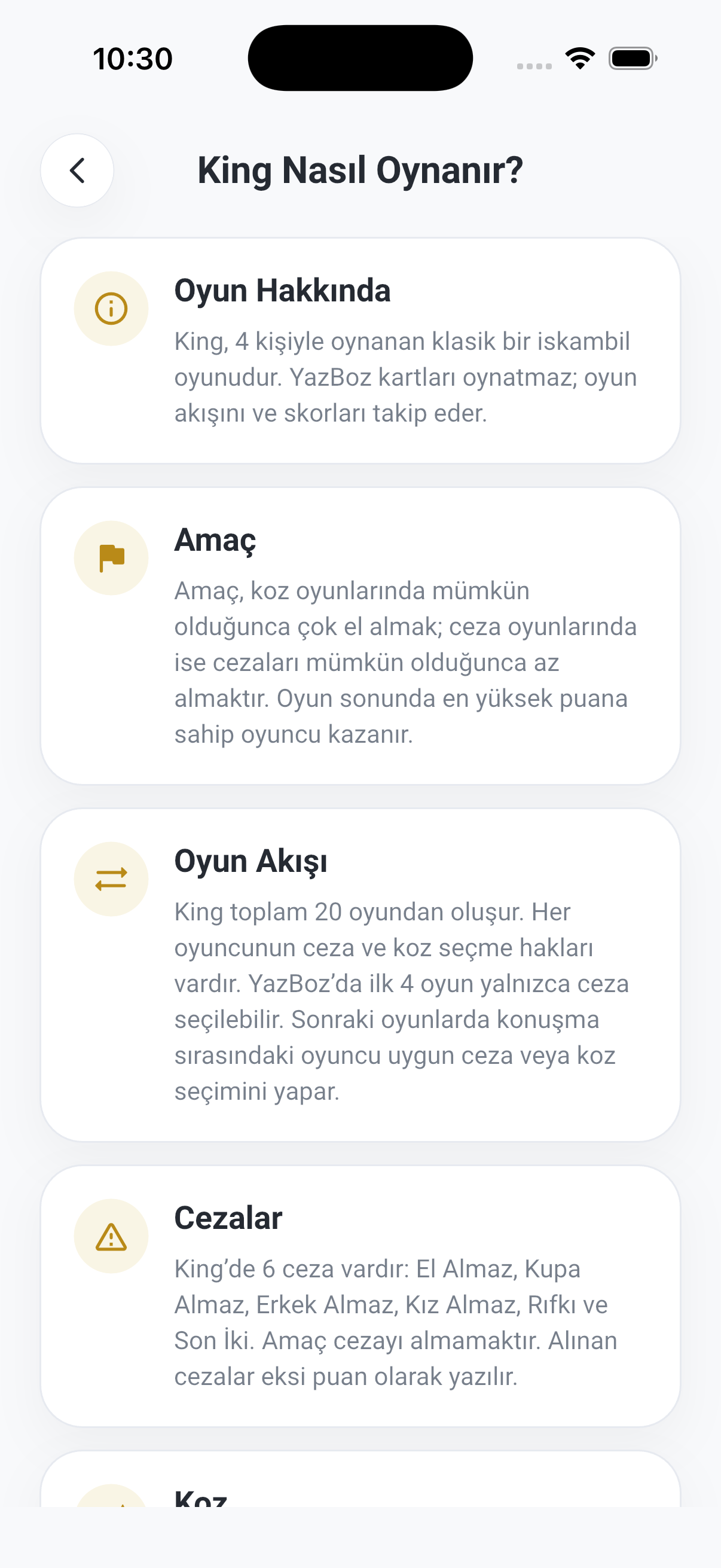 Kuralları hızlıca okuyun